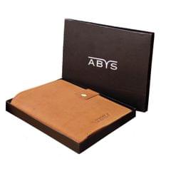 ABYS Genuine Leather Tan Passport Holder