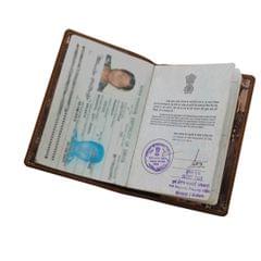 ABYS Genuine Leather Tan Passport Holder