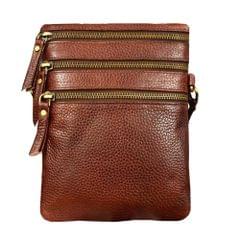 ABYS Genuine Leather Light Burgundy Sling Bag