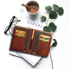 ABYS Genuine Leather Light Burgundy Passport Holder