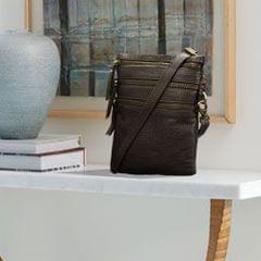 ABYS Genuine Leather Coffee Sling Bag