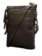 ABYS Genuine Leather Coffee Sling Bag
