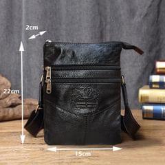 ABYS Genuine Leather Black Sling Bag