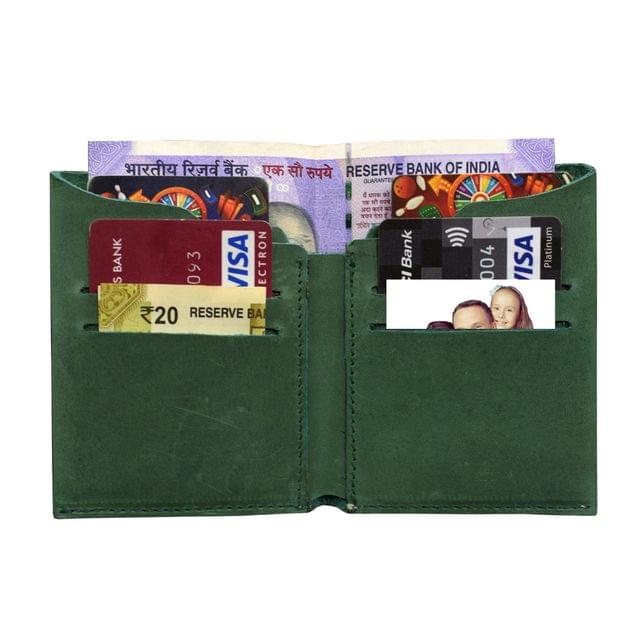 ABYS Genuine Leather Green Wallet