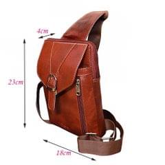 ABYS Genuine Leather Light Burgundy Body Bag