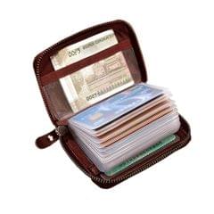 ABYS Genuine Leather Light Burgundy Card Holder