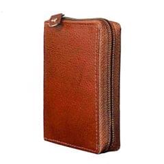 ABYS Genuine Leather Light Burgundy Card Holder