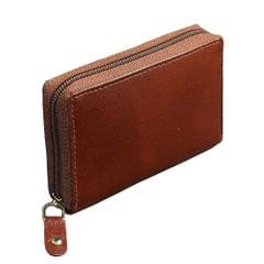 ABYS Genuine Leather Light Burgundy Card Holder