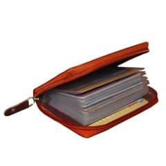 ABYS Genuine Leather Dark Burgundy Card Holder