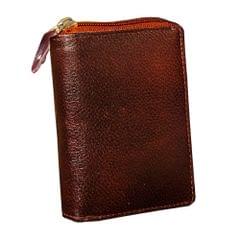 ABYS Genuine Leather Dark Burgundy Card Holder