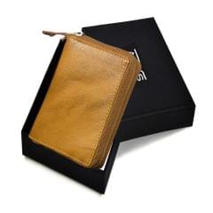 ABYS Genuine Leather Yellow Card Holder