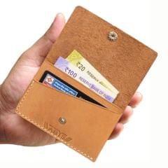 ABYS Genuine Leather Tan Card Holder