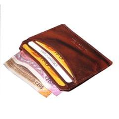 ABYS Genuine Leather Light Burgundy Card Holder