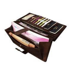 ABYS Genuine Leather Coffee Document Holder