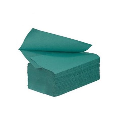 PRO Interfold Hand Towels, Green, 1 Ply, 5000 per case