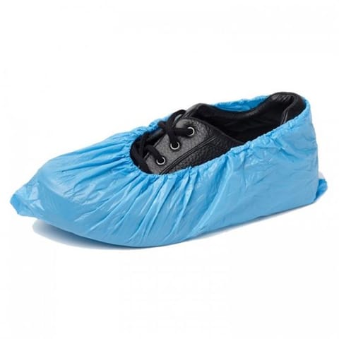 Polythene Overshoes, 16" Blue, per Case of 20 x 100