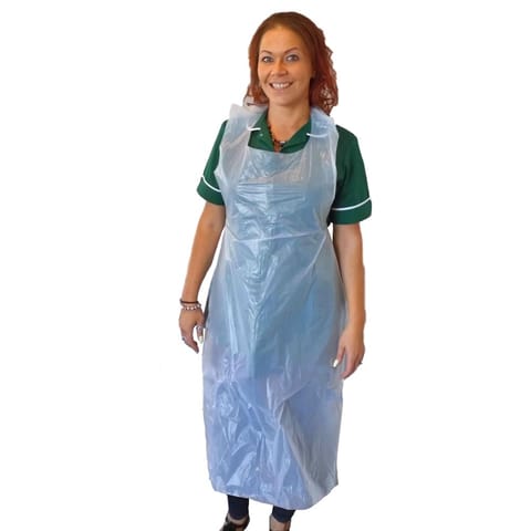 White Flat Packed Aprons, 27 x 48', DB01/W, per Case of 10 x 100