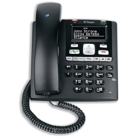 BT Paragon 650 Telephone Corded Answer Machine 200 Memories SMS Caller Inverse Display Ref 32116