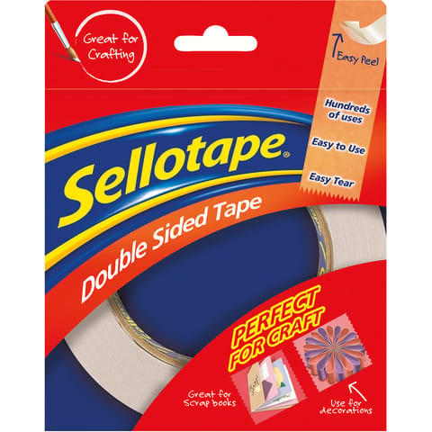 Sellotape Double Sided Tape 12mm x 33m Ref 1447057 [Pack 12]