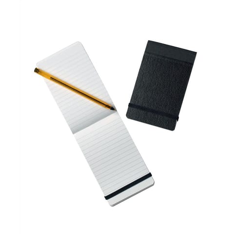 Silvine Elasticated Pocket Notebook 75gsm Ruled 160pp 78x127mm Black Ref 190 [Pack 12]