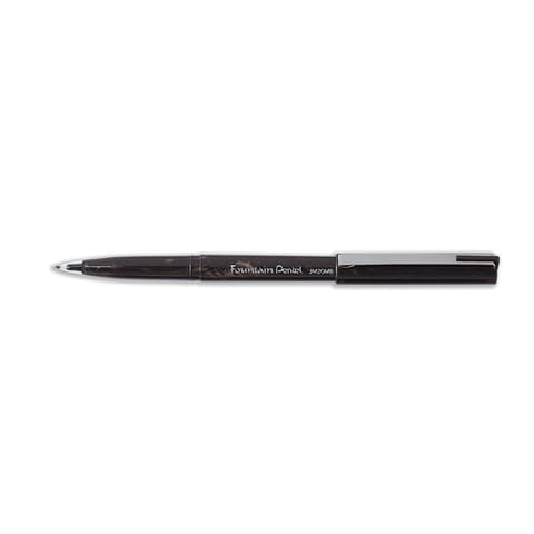 Pentel JM20 Fountain Pen Disposable Dual-sided Fibre-Nib 0.3-0.4mm Line Black Ref JM20MB-A [Pack 12]