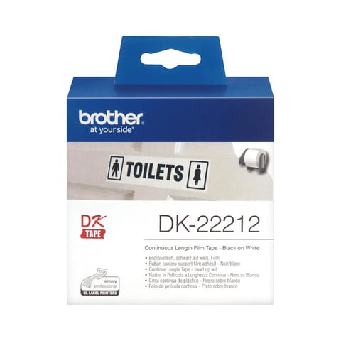 Brother Label Continuous Film 62mmx15.24m White Ref DK22212