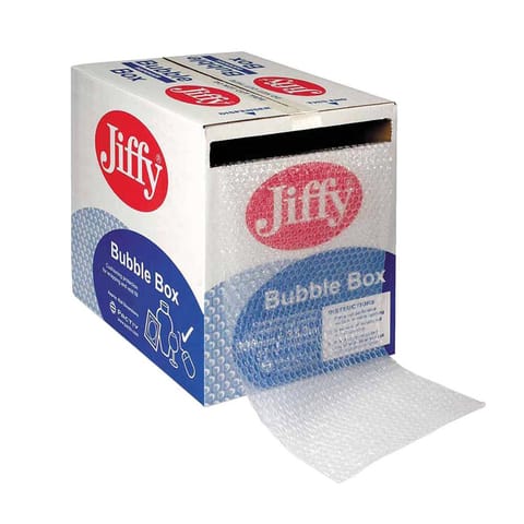 Jiffy Bubble Film Dispenser Box for Packing Wrap Size 300mmx50m Clear Ref 43006