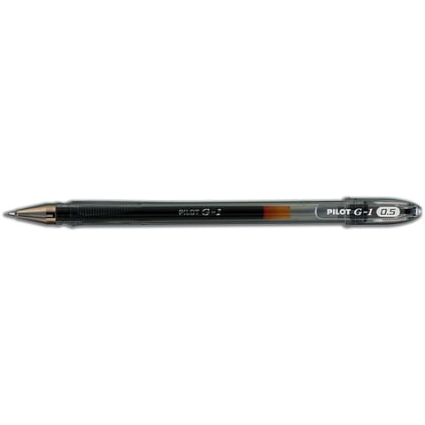 Pilot G105 Gel Ink Pen Fine 0.5mm Tip 0.32mm Line Black Ref BLG10501 [Pack 12]