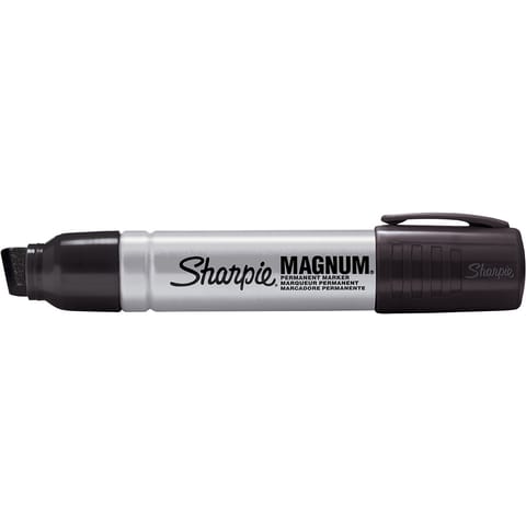 Sharpie Pro Magnum Permanent Marker Large Chisel Tip 14.8mm Line Black Ref S0949850 [Pack 12]