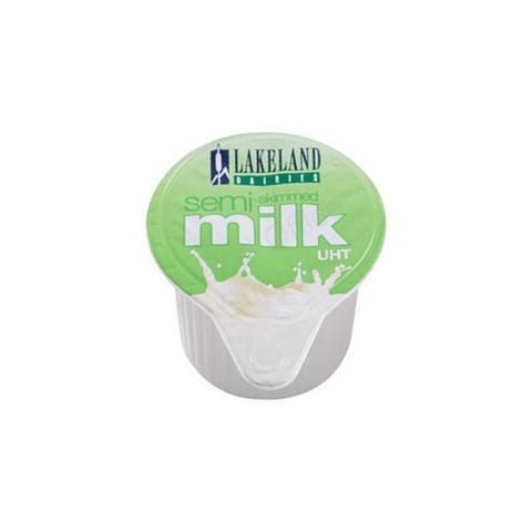 Lakeland UHT Semi-Skimmed Milk Pots 12ml Ref 68632X [Pack 120]