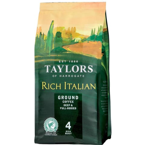 Taylors of Harrogate Rich Italian Coffee Roast & Ground Dark Roast 227g Ref A07660