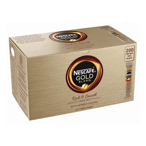 Nescafe Gold Blend Instant Coffee Granules Stick Sachets Ref 12340523 [Pack 200]