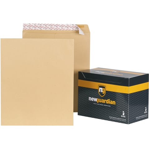 New Guardian Envelopes FSC Pocket Peel & Seal Heavyweight 130gsm 444x368mm Manilla Ref B27713 [Pack 125]