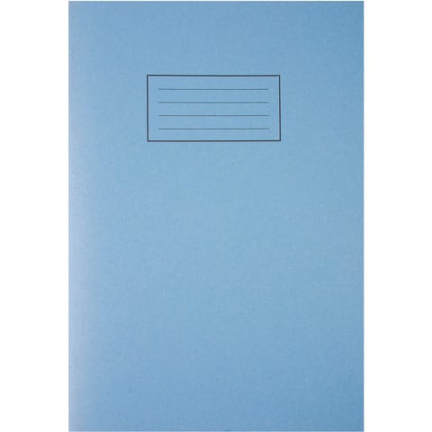 Silvine Exercise Book Plain 80 Pages 75gsm A4 Blue Ref EX114 [Pack 10]