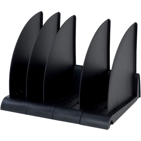 Avery DTR Book Rack 4 Base Sections 5 Dividers W372xD275xH260mm Black Ref DR300BLK