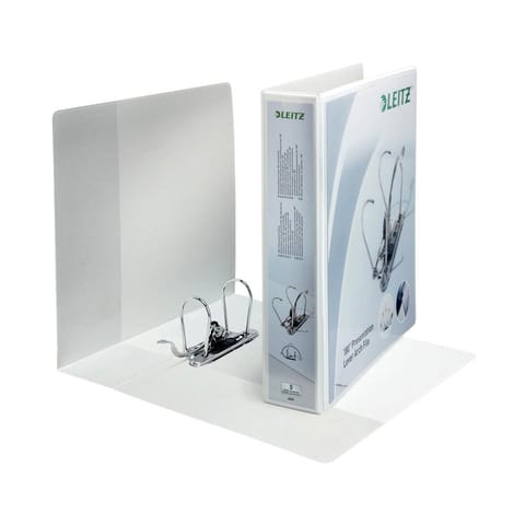 Leitz Presentation Lever Arch File 180 Degree Opening 80mm Spine A4 White Ref 42250001 [Pack 10]