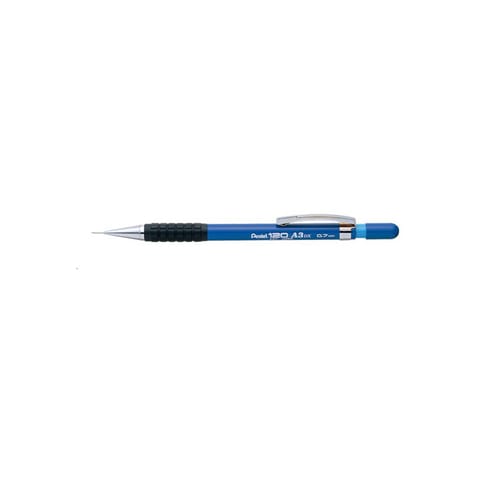 Pentel A317 Automatic Pencil with Rubber Grip and 2 x HB 0.7mm Lead Blue Barrel Ref A317-C [Pack 12]
