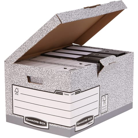 Bankers Box by Fellowes System Flip Top Storage Box FSC Ref 01815 [Pack 10]
