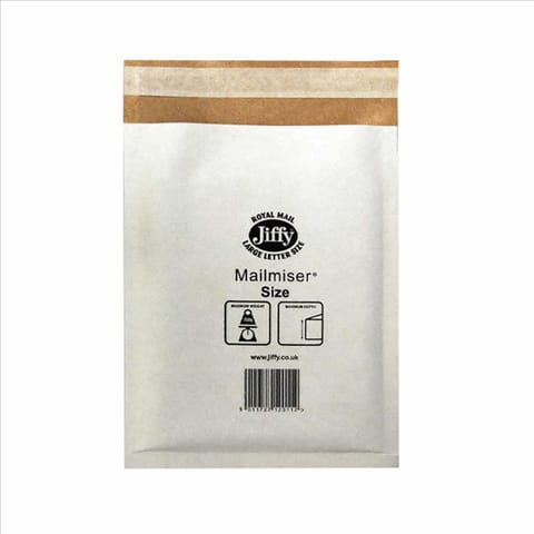 Jiffy Mailmiser Protective Envelopes Size 6 Bubble-lined 290x445mm White Ref JMM-WH-6 [Pack 50]