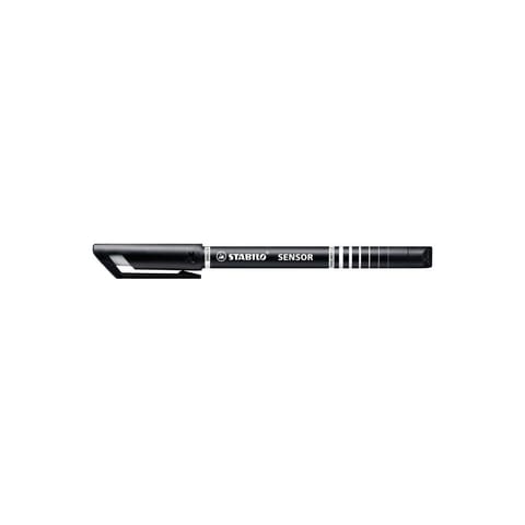 Stabilo Sensor 189 Fineliner Pen Water-based Ink 0.8 Tip 0.3mm Line Black Ref 189/46 [Pack 10]