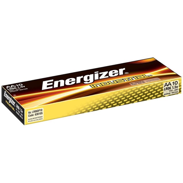 Energizer Industrial Battery Long Life LR6 1.5V AA Ref 636105 [Pack 10]