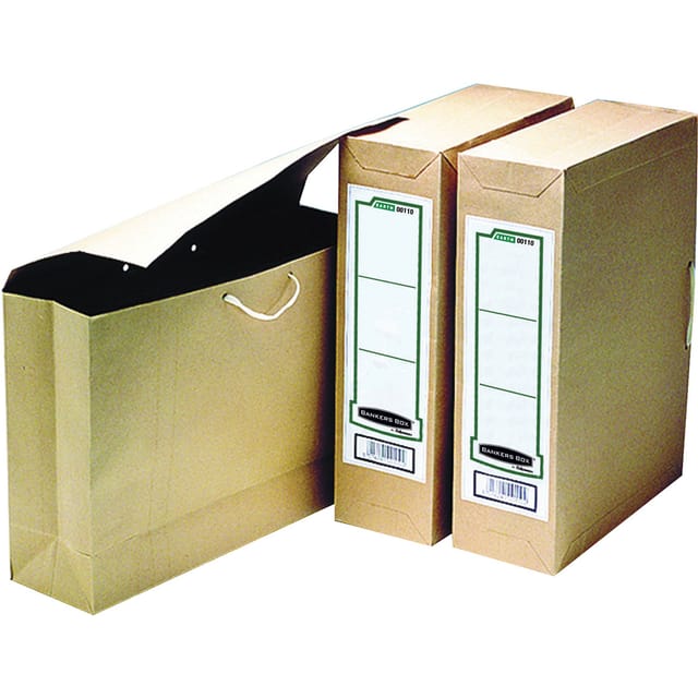 Bankers Box by Fellowes Basics Storage Bag File Foolscap W101xD254xH356mm Ref 00110 [Pack 25]