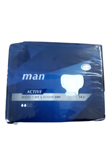 Case Of 6 Packs Man Active incontinence pads for men - 450ml absorbency.