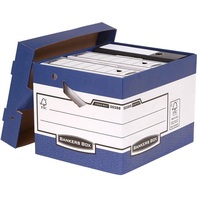 Bankers Box by Fellowes Ergo Stor Heavy Duty FastFold FSC Ref 38801 [Pack 10]