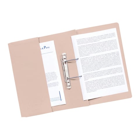 Guildhall Transfer Spring Files with Inside Pocket 315gsm 38mm Foolscap Buff Ref 349-BUFZ [Pack 25]