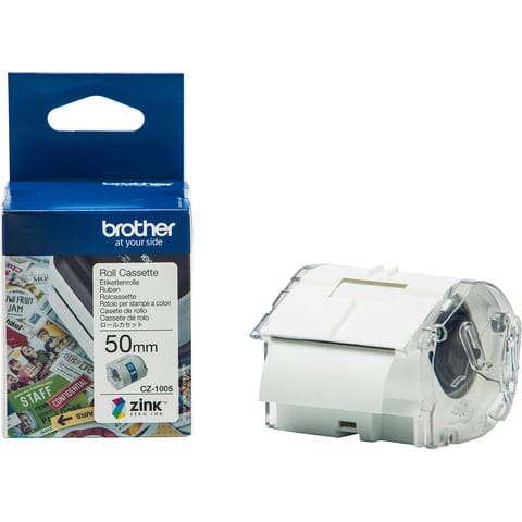 Brother Colour Label Printer 50mm Wide Roll Cassette Ref CZ1005