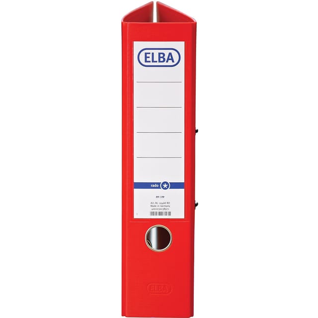 Elba Lever Arch File A4 Coloured Paper on Board Capacity 70mm Red Ref 100202218 [Pack 10]