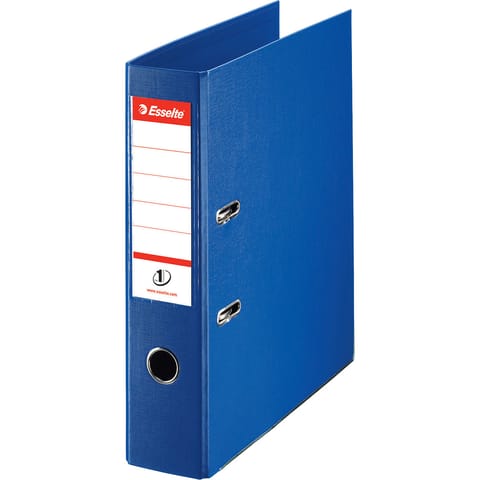 Esselte FSC No. 1 Power Lever Arch File PP Slotted 75mm Spine A4 Blue Ref 811350 [Pack 10]