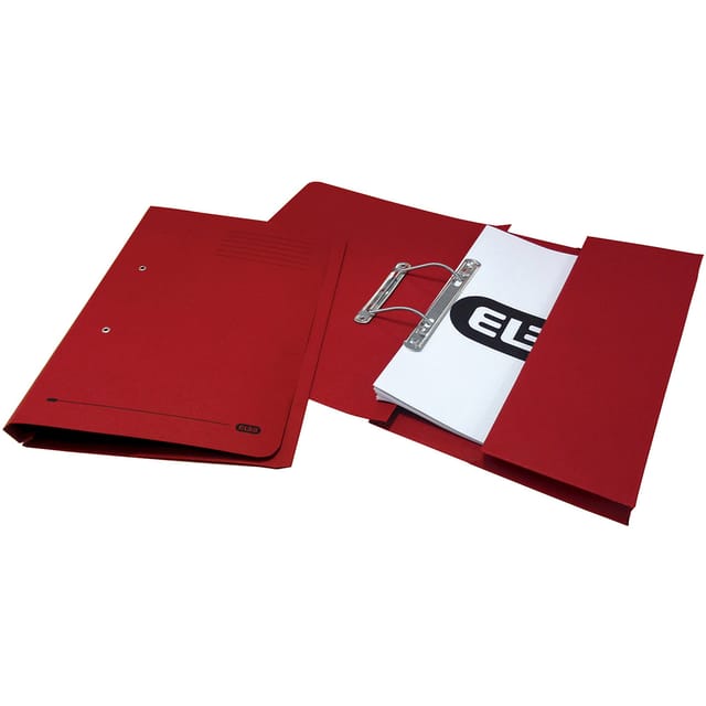 Elba StrongLine Transfer Spring File Recycled 320gsm Foolscap Bordeaux Ref100090149[Pack 25]