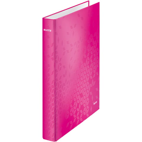 Leitz FSC WOW Ring Binder 2 D-Ring 25mm Size A4 Pink Ref 42410023 [Pack 10]